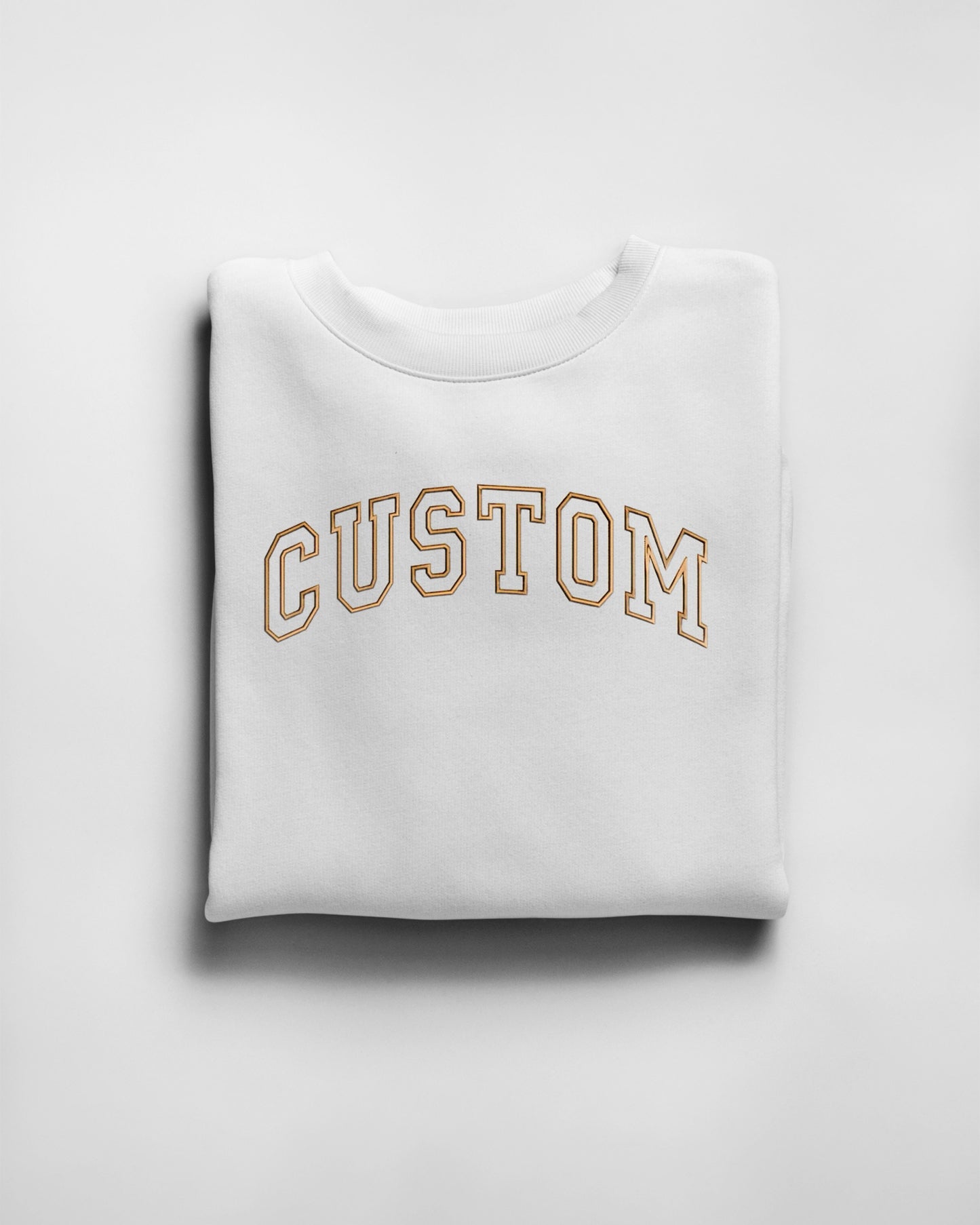 Custom Embroidered Varsity Crewneck Personalized Unisex Oversized